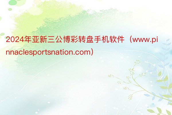 2024年亚新三公博彩转盘手机软件（www.pinnaclesportsnation.com）