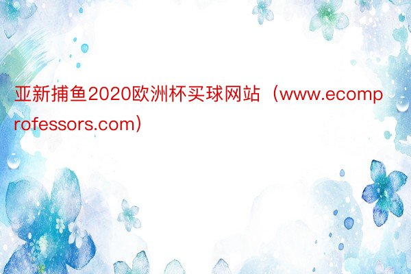 亚新捕鱼2020欧洲杯买球网站（www.ecomprofessors.com）